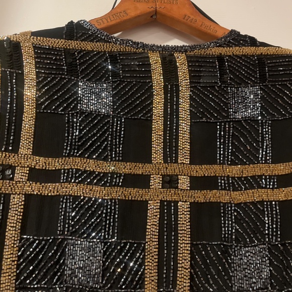 Lord and Taylor, size 14 W, silk blazer with sequins. Vintage sequins blazer NWT - Picture 10 of 13